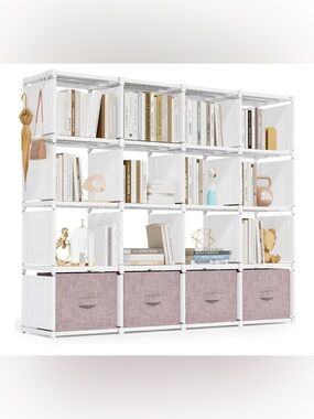Modular White Cube Storage Shelf